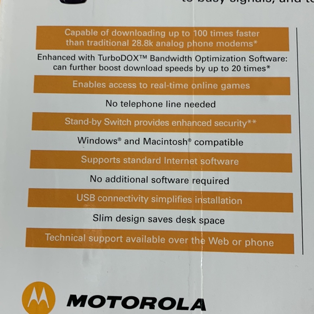 Motorola SURFboard cable modem. New in Box. Sealed. - Picture 2 of 4